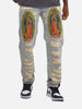 1984 American Street Style Ripped Embroidered Jeans - 1617 - 1984brand