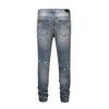 Studded Patch Denim - Washed Indigo - sneakerlandnet