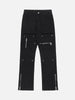 1984 High Street Zipper Patchwork Pocket Denim Pants Straight Leg - 1984brand