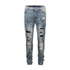 Studded Patch Denim - Washed Indigo - sneakerlandnet