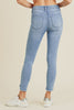 Load image into Gallery viewer, High Rise Skinny Jeans W/ Hi Low Fray