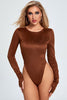 Load image into Gallery viewer, Suede-Like Long Sleeve Bodysuit