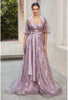 Load image into Gallery viewer, Shimmer Leaf Motif Ball Gown With Matching Shawl