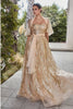 Load image into Gallery viewer, Shimmer Leaf Motif Ball Gown With Matching Shawl