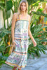 Load image into Gallery viewer, PRINTED SQUARE NECK MIDI DRESS