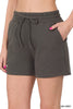 Load image into Gallery viewer, French Terry Drawstring Waist Shorts