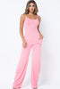 Spaghetti Strap Solid Over Sized Leg Jumpsuit