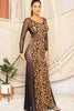 Load image into Gallery viewer, Leopard Print And Mesh Contrast Maxi Dress