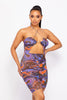 Load image into Gallery viewer, On Vacation Criss Cross Ruched Dress