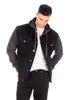 Load image into Gallery viewer, DENIM JACKET WITH HOOD - BLACK