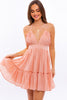 Load image into Gallery viewer, HALTER BABYDOLL TIERED MINI DRESS