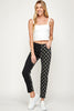 Load image into Gallery viewer, Low Rise Black Two Tone Checkered Skinny Jeans