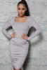Load image into Gallery viewer, JERSEY RUCHED BODY CON DRESS