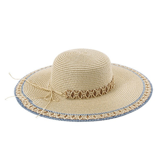 Summer Embroidered Straw Hat