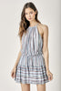 Load image into Gallery viewer, KEYHOLE NECK STRIPE PRINTED DRESS