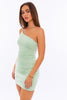 Load image into Gallery viewer, ONE SHOULDER RUCHED DRESS