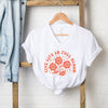 Load image into Gallery viewer, Live Life In Full Bloom Short Sleeve V-Neck Tee