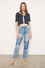 Load image into Gallery viewer, High Rise Frayed Hem Straight Jeans