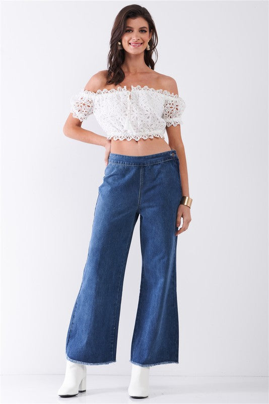 Low-Rise Basic Flare Jean Pants