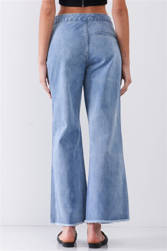 Low-Rise Basic Flare Jean Pants