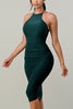 Load image into Gallery viewer, Solid, Ruched, Halter Dress