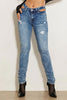 Load image into Gallery viewer, Low Rise Waist Seam Vent Skinny Jeans