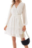 Load image into Gallery viewer, Swiss Dot Belted Puff Sleeve High Waist Mini Dress