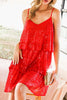 Load image into Gallery viewer, V-Neck Tiered Mini Sequin Dress