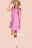 Load image into Gallery viewer, RUFFLED CAP SLEEVE BABYDOLL TIERED MINI DRESS