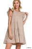 Load image into Gallery viewer, RUFFLED CAP SLEEVE BABYDOLL TIERED MINI DRESS