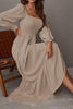 Load image into Gallery viewer, Square Neck Shirred Ruffle Hem Dress