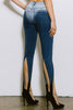 Load image into Gallery viewer, V Shape Discharged Low Rise Skinny Jeans