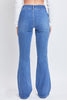 Junior Low-Rise Cargo Flare Jean With Side Pockets