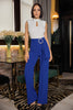 Load image into Gallery viewer, Gold Ring Belt Tie High Waist Pants