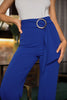 Load image into Gallery viewer, Gold Ring Belt Tie High Waist Pants