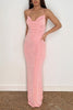 Load image into Gallery viewer, Ruched Backless Slim Fit Lace Up Long Maxi Dress
