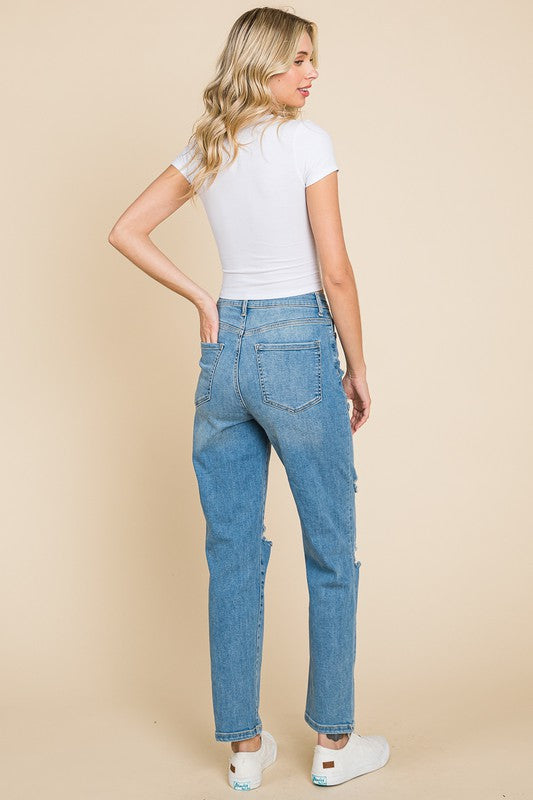 Distressed Stretchy Jeans