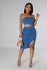 Load image into Gallery viewer, Denim Tubetop And Pencil Skirt Set