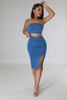 Load image into Gallery viewer, Denim Tubetop And Pencil Skirt Set