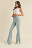 Load image into Gallery viewer, HIGH RISE OUTER SLIT FLARE JEANS