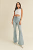 Load image into Gallery viewer, HIGH RISE OUTER SLIT FLARE JEANS