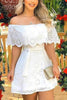 Load image into Gallery viewer, Off Shoulder Tied Detail Broderie Lace Dress