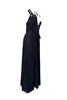 Load image into Gallery viewer, Grommet Eyelet Halter Pleated Chiffon Maxi Dress