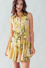 Elsie Collared Tropical Print Flowy Dress