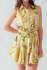 Elsie Collared Tropical Print Flowy Dress