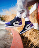 Custom Jordan 1 High Q AJ1 Purple Toe UNISEX ( Customs And Box ), Jordan 1 Sneakers FREE SHIPPING WITH FEDEX luxurysteps