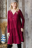 Load image into Gallery viewer, D70533 - V Neck Tiered Ribbed Dress