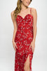 Load image into Gallery viewer, Satin floral maxi dress