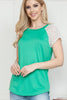 Load image into Gallery viewer, Plus Solid Polka Mesh Short Sleeve Spring Top