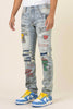 All Over Doodling Slim Fit Denim sneakerlandnet